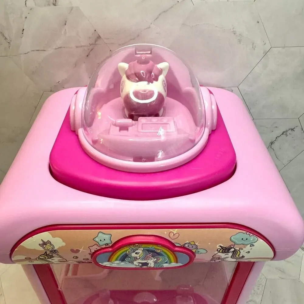 Mini Claw Vending Machine for Kids Pink Unicorn Arcade Machine Only Works in EUC